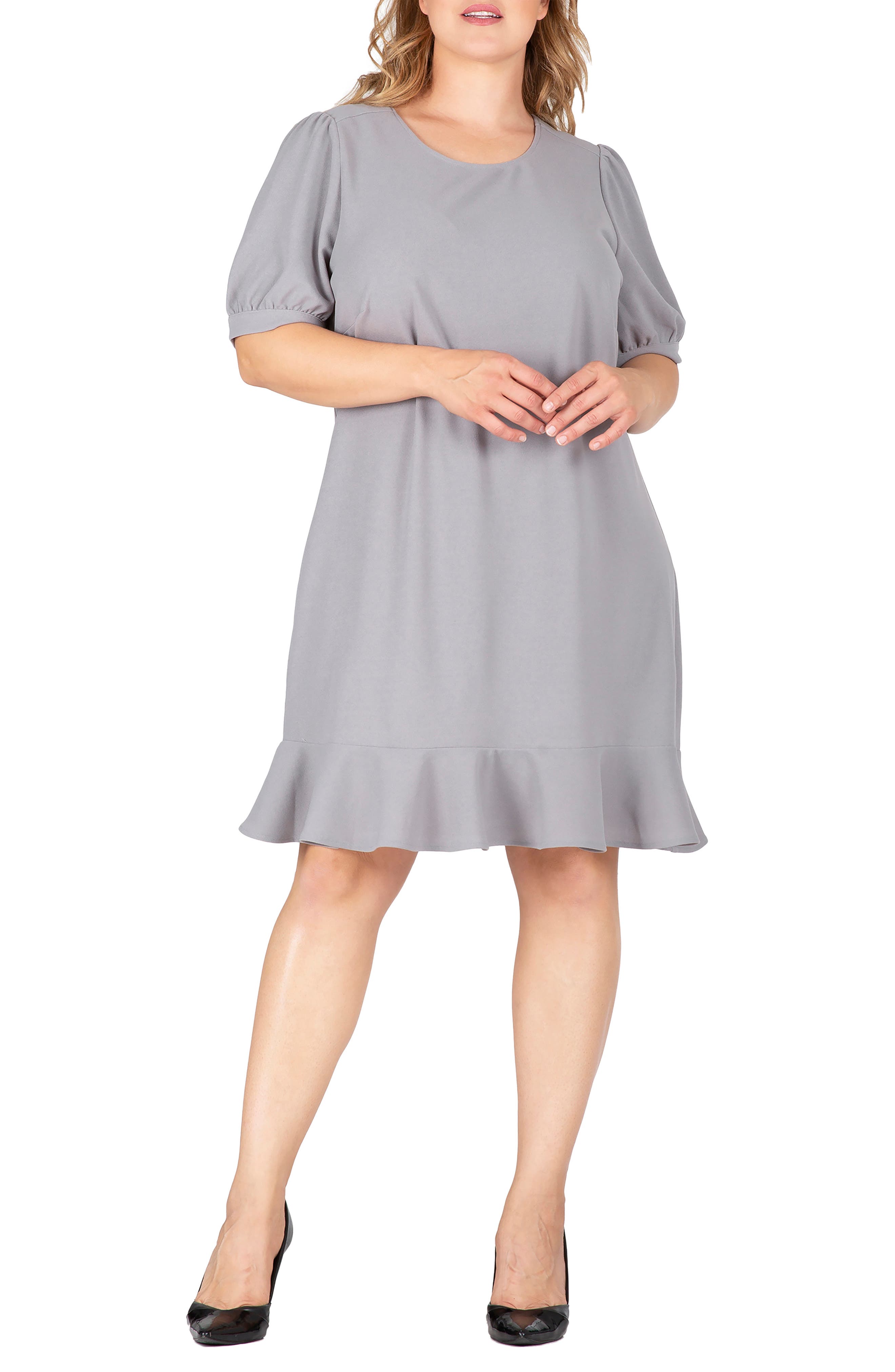 gray plus size dresses